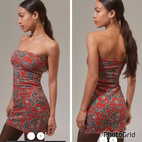 Urban Outfitters Kristy Printed Tube Dress. NWT - Picture 3 of 6